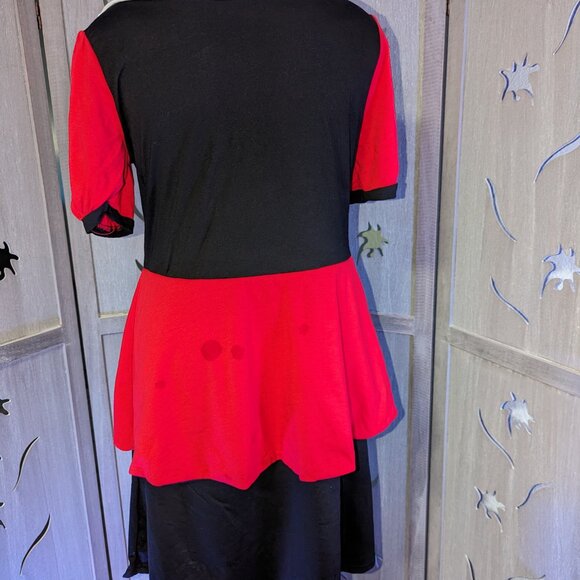 NEW queen of hearts Halloween costume dress Women Adult size XS X S M XL XXL - Picture 2 of 2